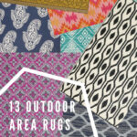 These affordable waterproof outdoor rugs are perfect for your porch, patio, and deck. They'll liven up your outdoor living space with beautiful color and patterns!