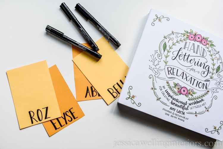 image of Hand Lettering for Relaxation and Faber Castell pens