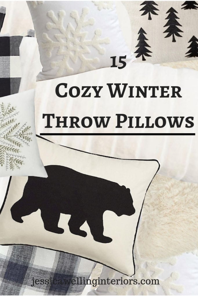 Transition from Christmas to Winter with these inexpensive but cozy Winter throw pillows and throw pillow covers. They will bring texture and warmth to your sofa or bed during the cold months!