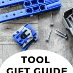 Tool Gift Guide for Father's Day: image of jig with wood screws on grey wood background