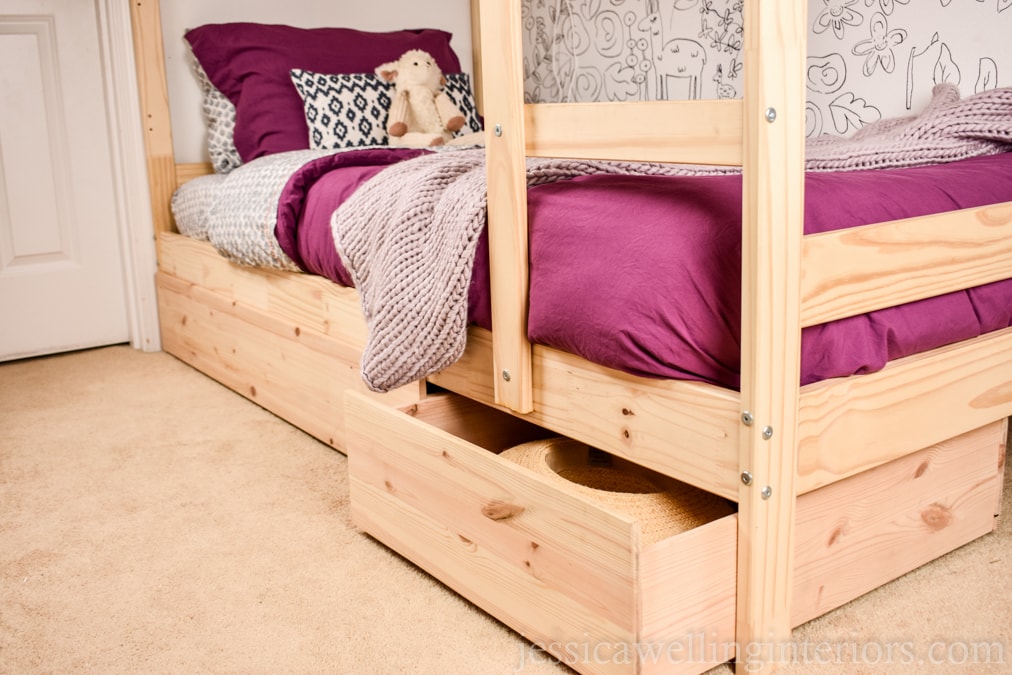 ikea hack loft bed with storage