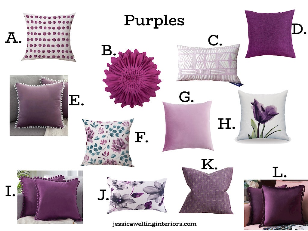 Throw Pillow Cover Velvet Pillow Decorative Pillow Cover Plum Light Purple 