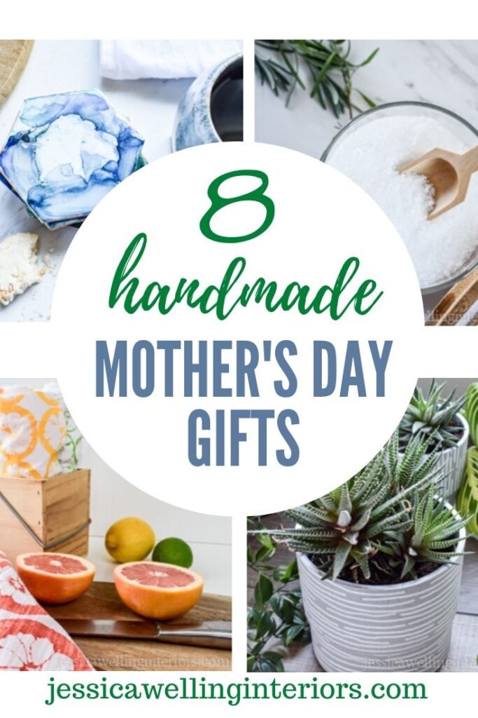8 Handmade Mother's Day Gifts: collage of easy DIY gift ideas for women