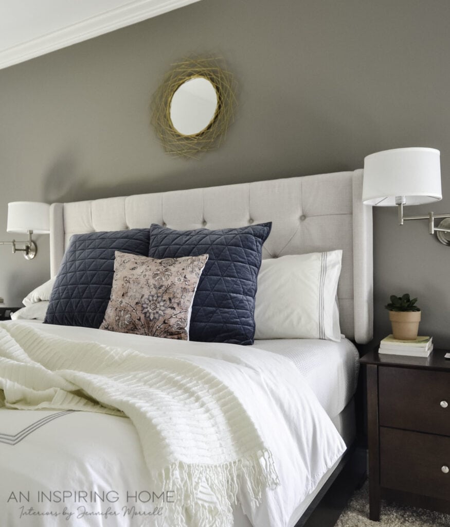 nightstand with lights