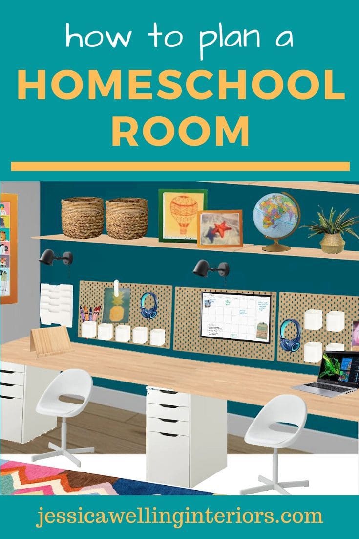 How to Set Up A Homeschool Room - Jessica Welling Interiors