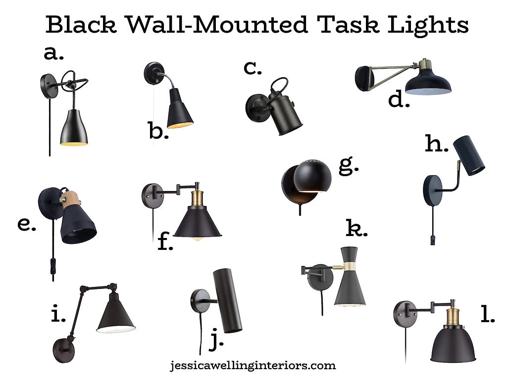 Wall mounted on sale task lighting