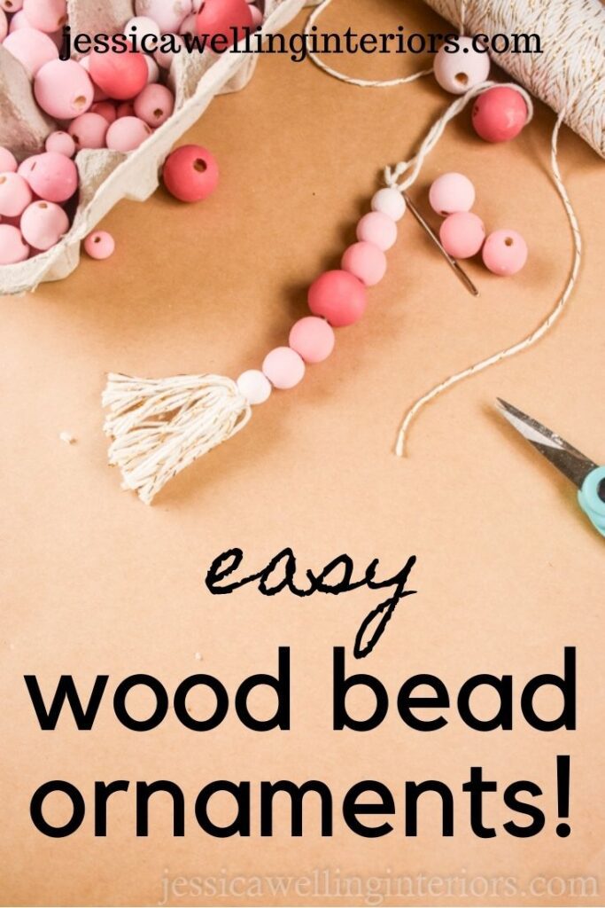 DIY Wood Bead Garland With Tassels - A Life Adjacent