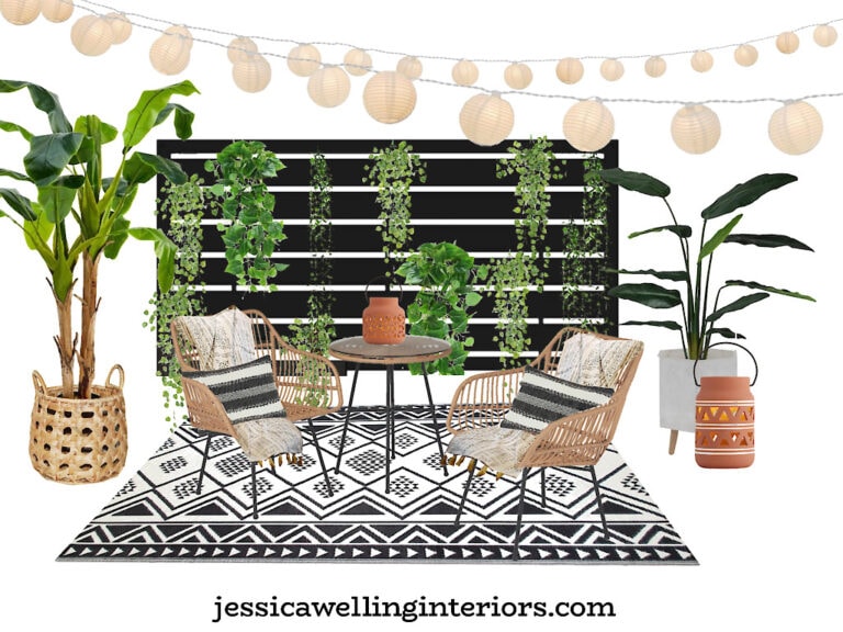 Everything You Need to Create a Small Patio Dining Space On A Budget!