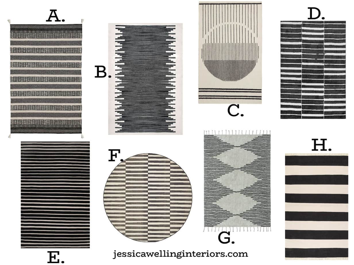 30 Inexpensive Black White Rugs 2024 Jessica Welling Interiors   Black White Striped Rugs 1 1536x1152 