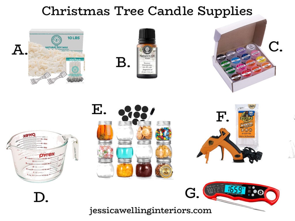 DIY Christmas Tree Scented Candles - Jessica Welling Interiors