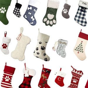 collage of Christmas stockings for dogs