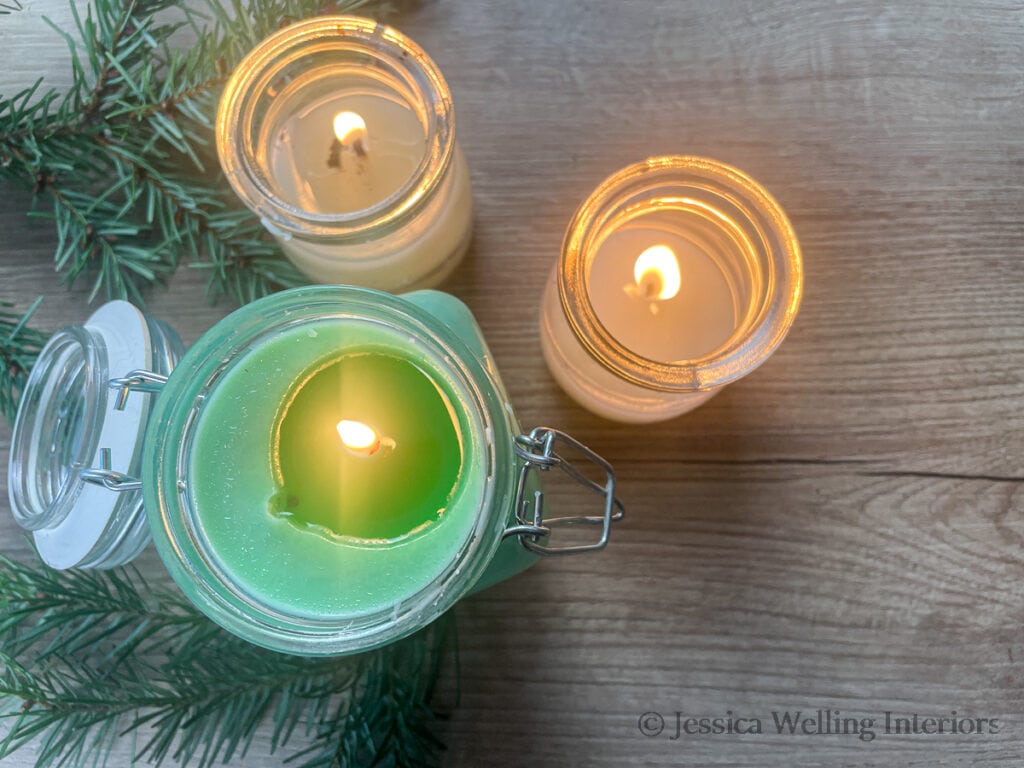 DIY Christmas Tree Scented Candles - Jessica Welling Interiors