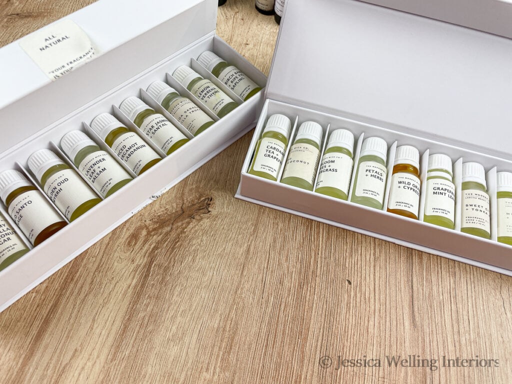 2 fragrance discovery kits from The Wooden Wick Company, each with 10 different natural candle fragrance oils
