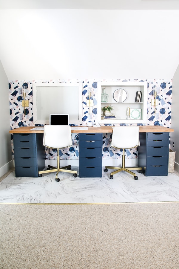 navy desk ikea