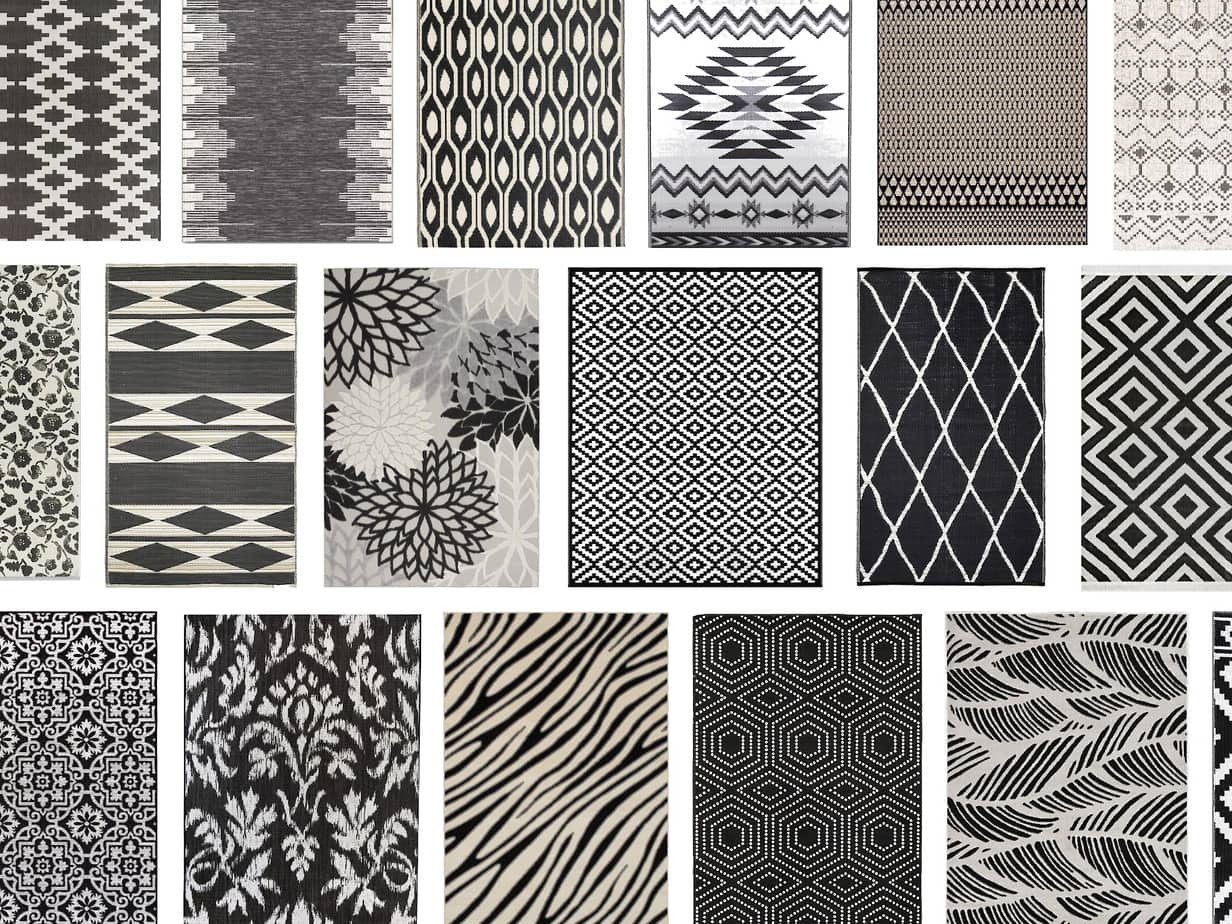 The Best Black and White Outdoor Rugs for 2022!