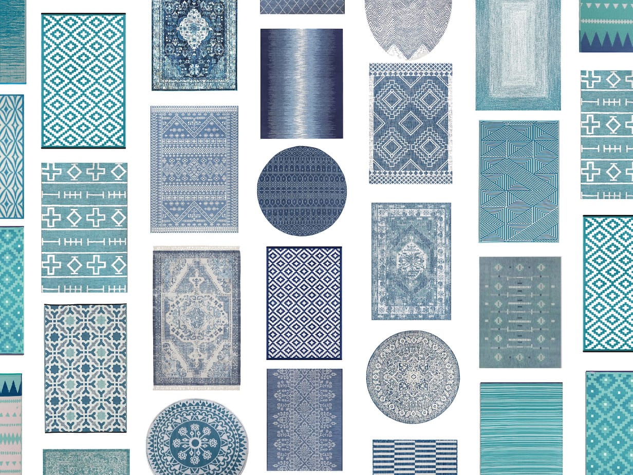 The Best Blue Outdoor Rugs Under $150!