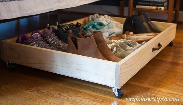 DIY under-the-bed shoe storage drawer