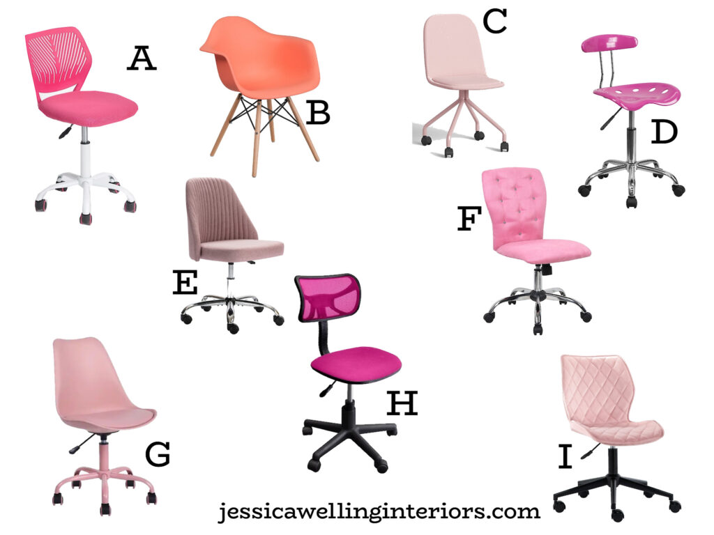 pink desk chairs and computer chairs for kids