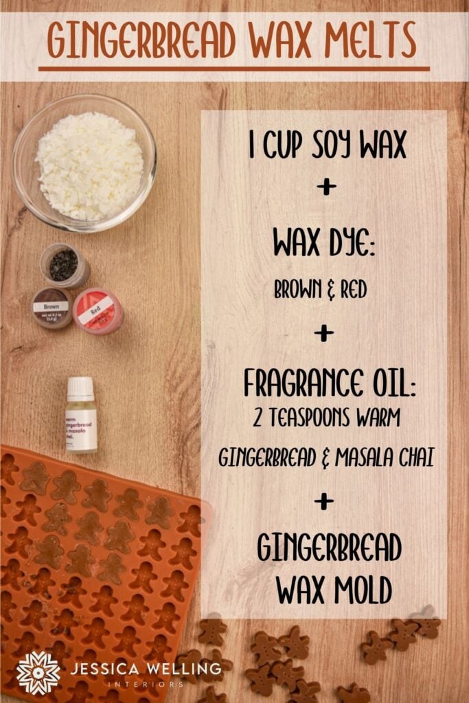 Gingerbread Wax Melts materials & ingredients