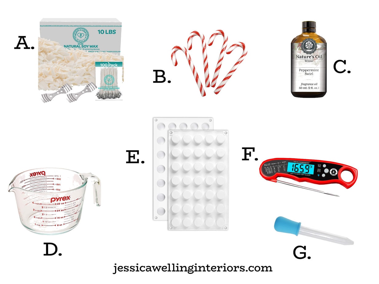 DIY Candy Cane Wax Melts Jessica Welling Interiors