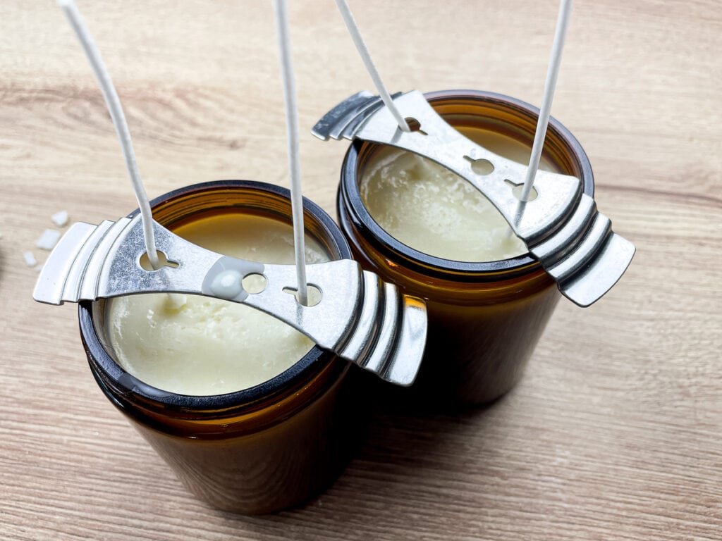scented soy candles with hardened wax and long wicks