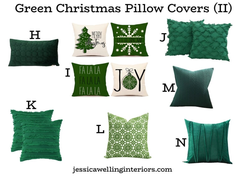 The Best Amazon Christmas Pillow Covers Under 15 2024 Jessica   Green Pillow Covers 2 768x576 