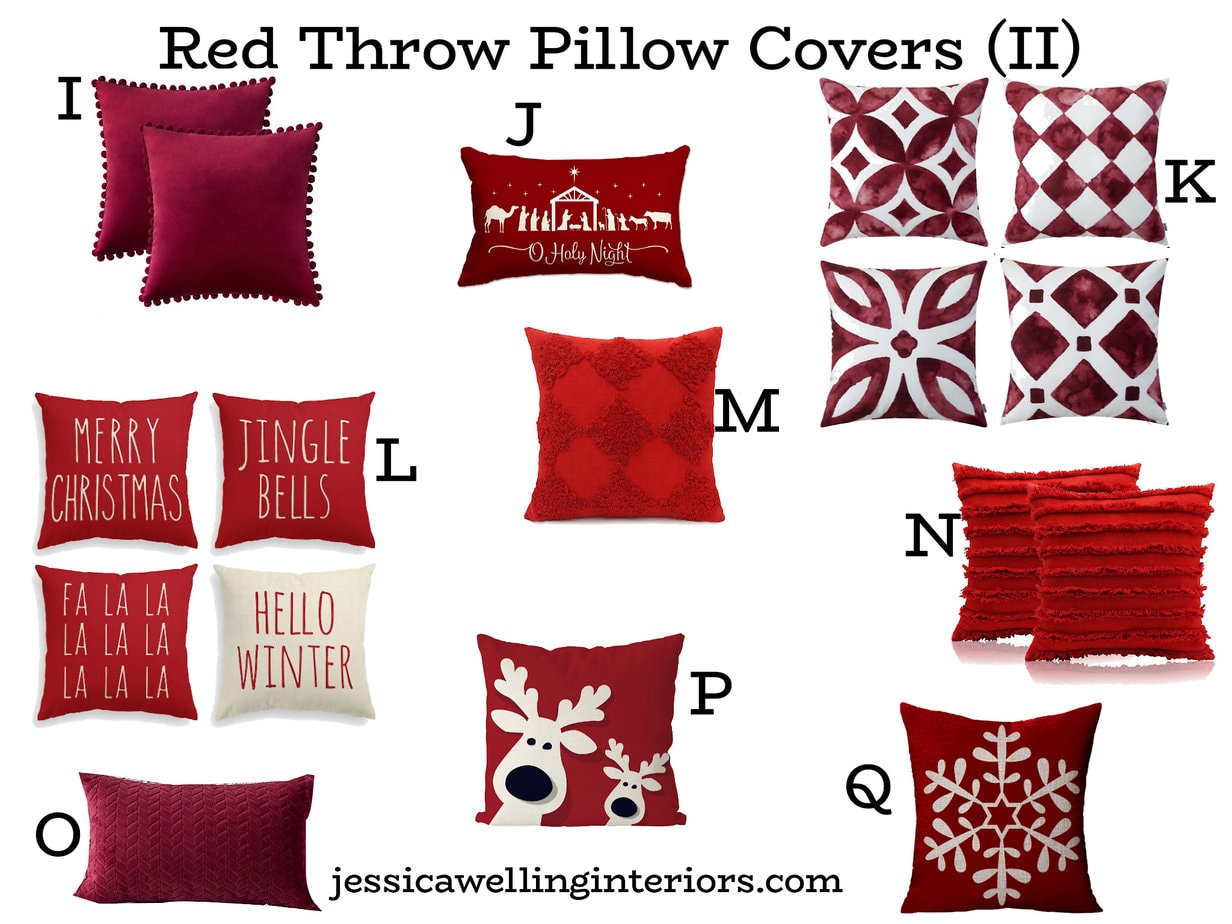 The Best Amazon Christmas Pillow Covers Under 15 2024 Jessica   Red Christmas Pillow Covers 2 