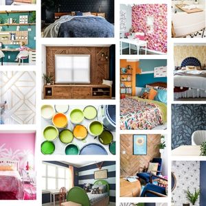 collage of diy accent wall ideas