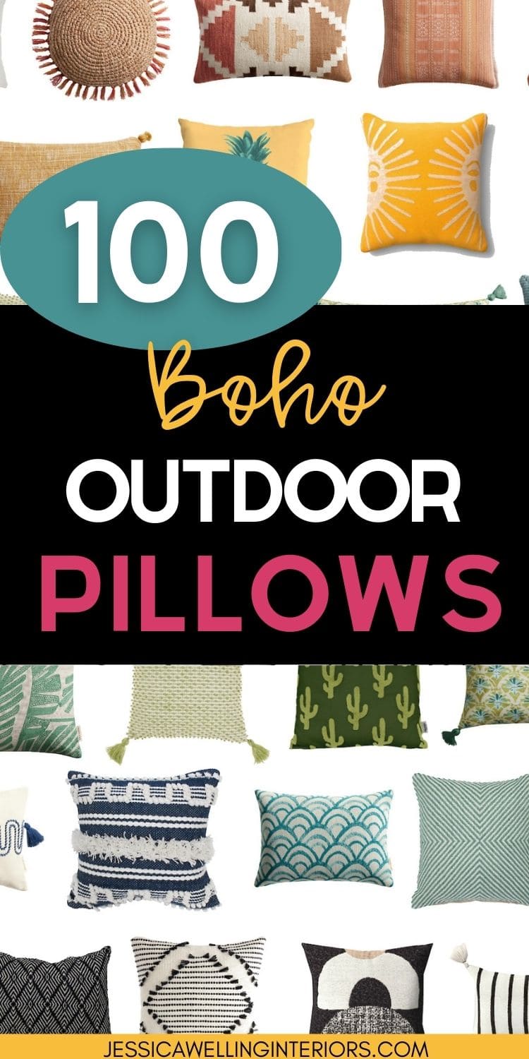 The Best Boho Outdoor Pillows 2024 Jessica Welling Interiors   100 Boho Outdoor Pillows 