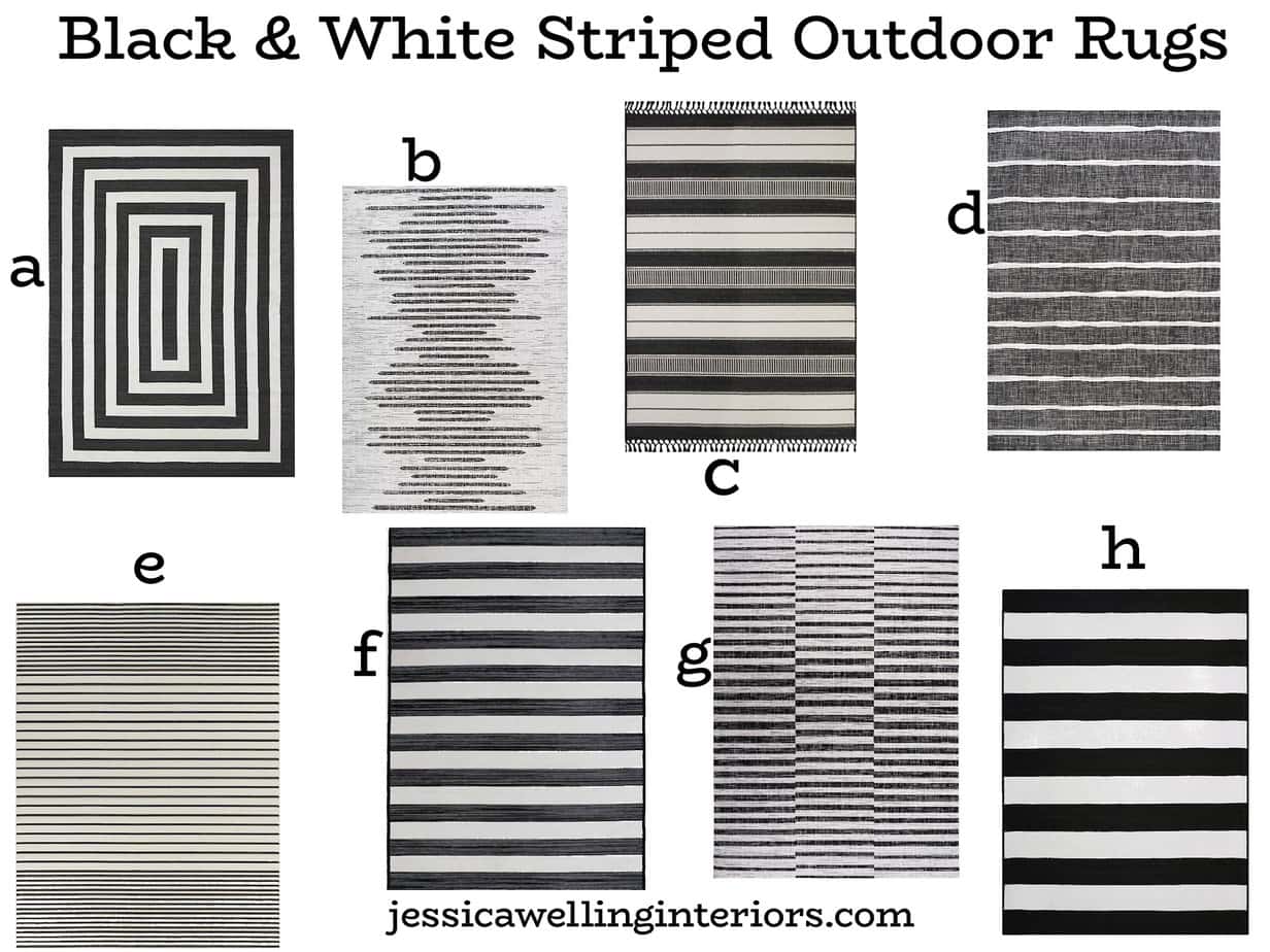 The Best Black and White Outdoor Rugs (2024) Jessica Welling Interiors