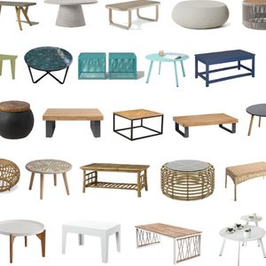 collage of budget_friendly outdoor coffee tables