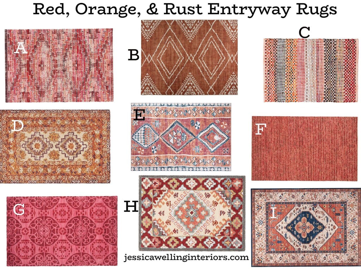 Entry Rug Orange The Best Entryway Rugs for 2025! - Jessica Welling Interiors