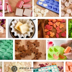 collage of different DIY wax melts