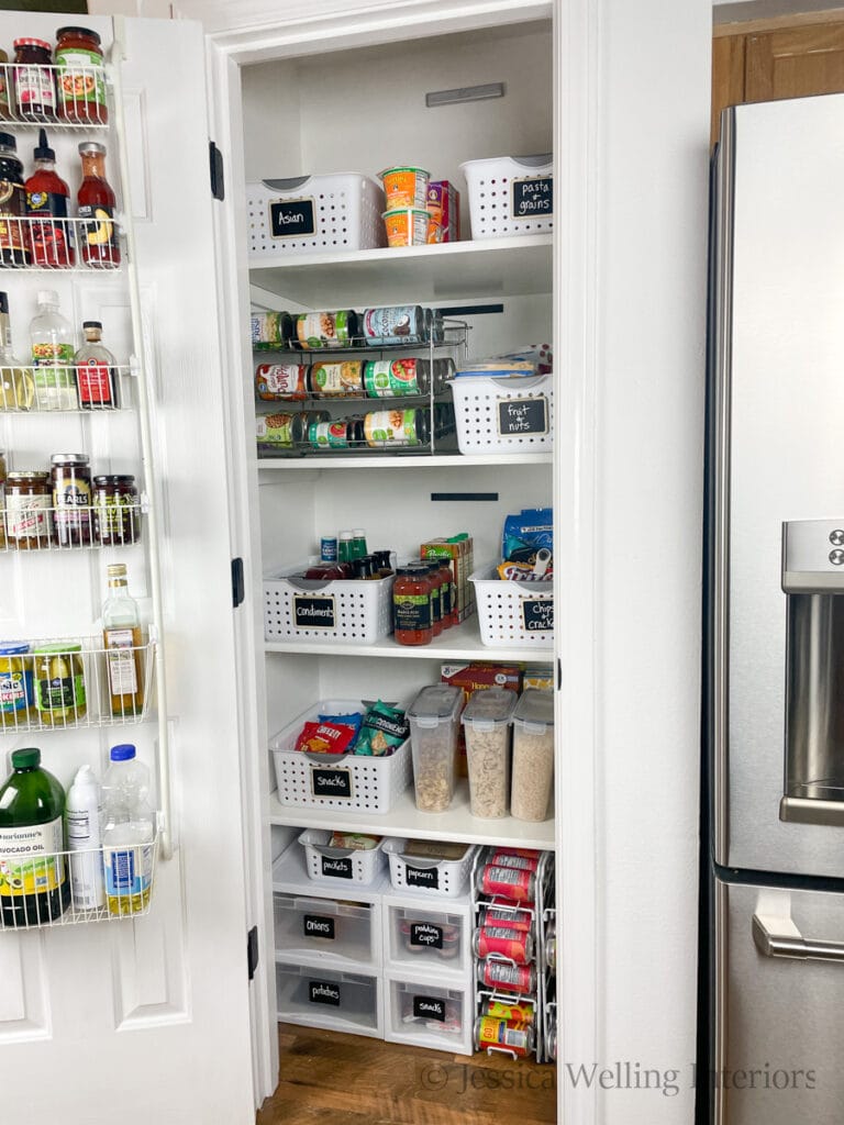 How to Organize A Pantry With Deep Shelves (So You Can Actually Find  Things!) - Jessica Welling Interiors