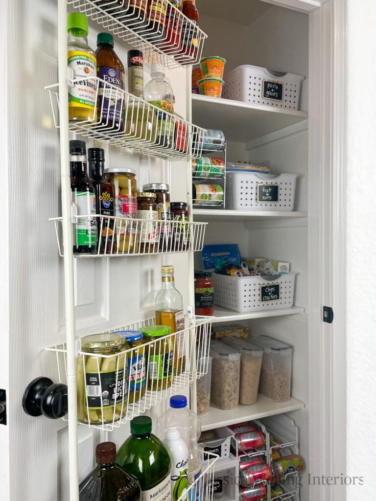 THE BEST WAY TO ORGANIZE DEEP PANTRY SLIDE-OUT SHELVES - dimplesonmywhat