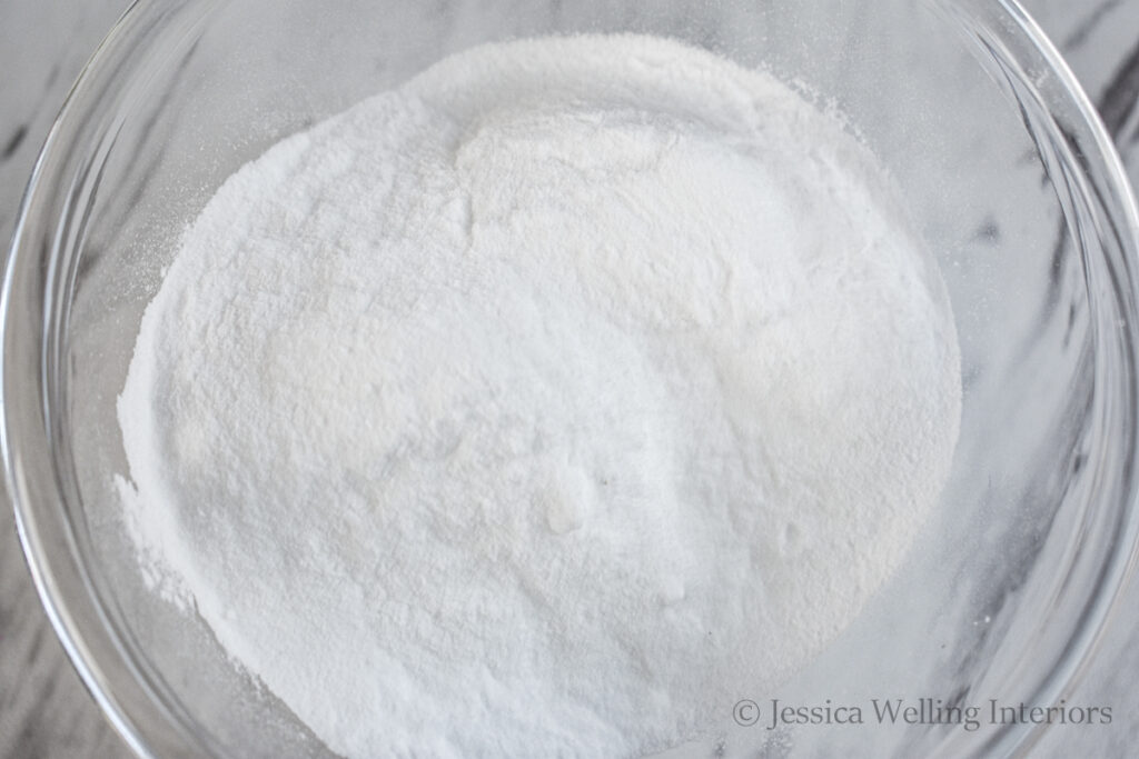 close-up of a bowl of baking soda