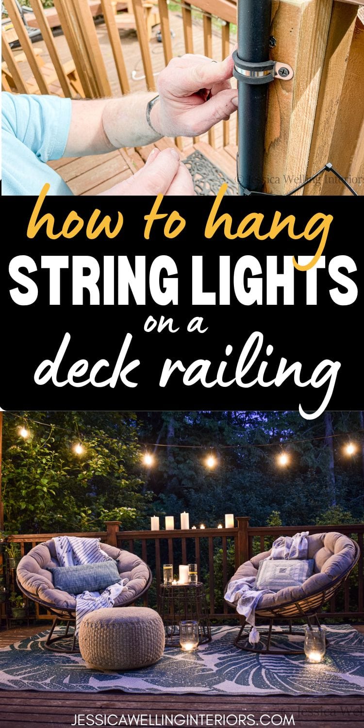 How to Hang String Lights on a Deck Jessica Welling Interiors
